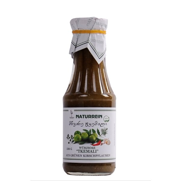 hausgemachte Würzsoße Tkemali grün